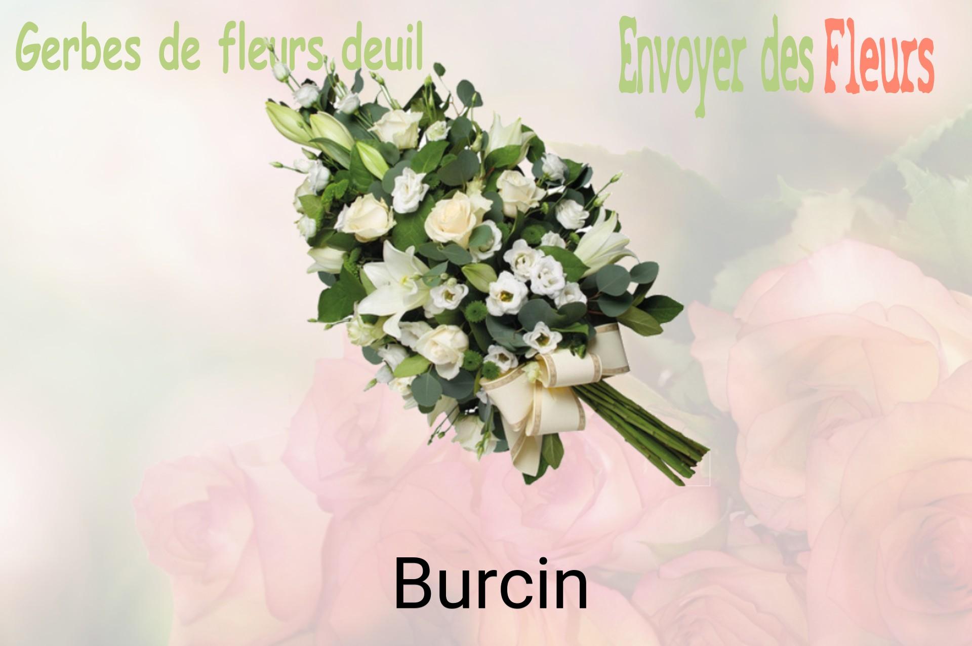 Gerbe de fleurs de deuil livrée à Burcin